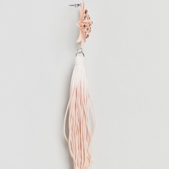 Flower and Ombre Tassel Earrings - Picture 2 of 8